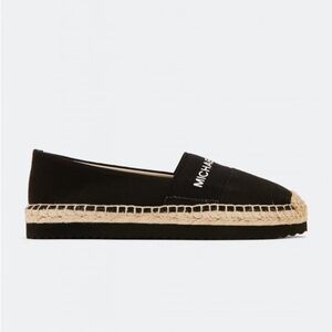 Michael Kors Vicky Slip-On Black White Espadrille Flats Size 8 Women’s Canvas